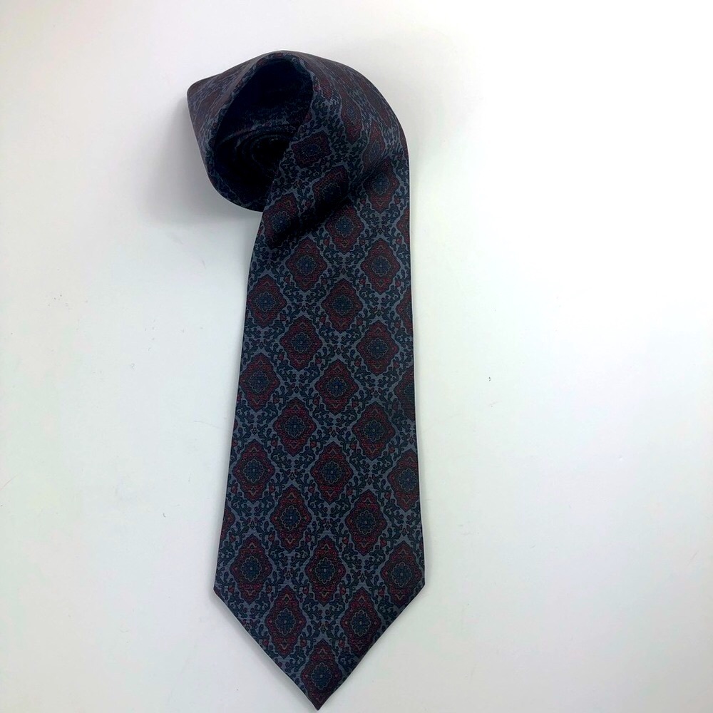 Jeffrey Scott Vintage Eclectic Silk Tie Preppy Old Money Office Career Academia